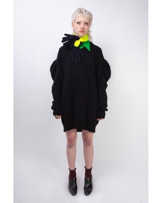 La Fetiche Blue Victor Oversized V-Neck Sweater