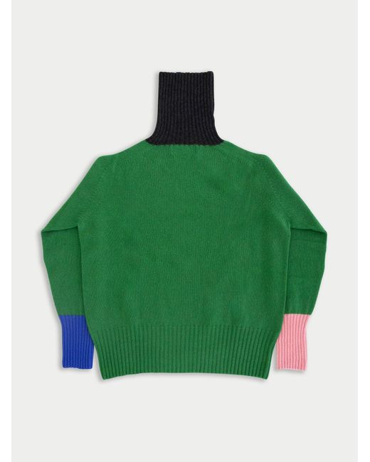 La Fetiche Green Rudi X Oversized Seam Free Polo Sweater