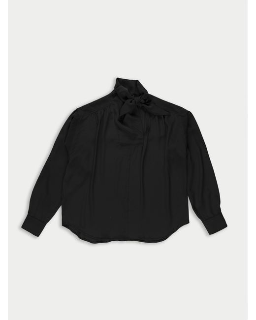 La Fetiche Black Nusch Neck Tie Blouse