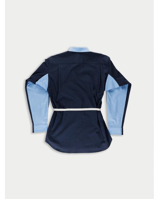 La Fetiche Blue June Colour Blocked Shirt