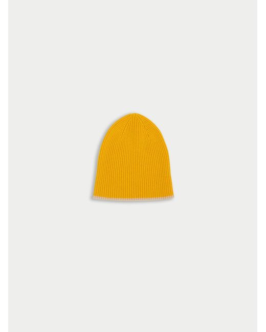 La Fetiche Yellow Mikey Ribbed Beanie