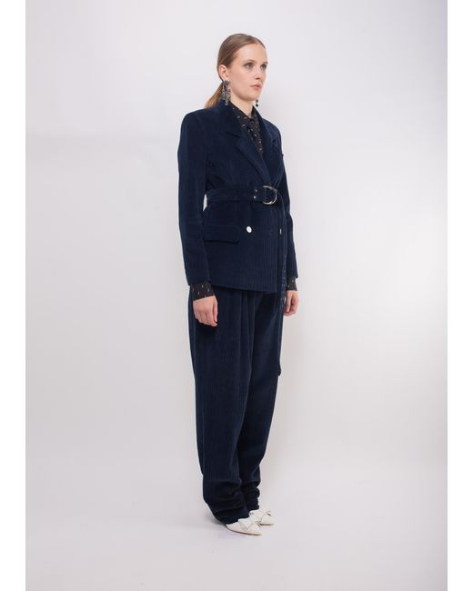 La Fetiche Blue Angela Pleated Trousers
