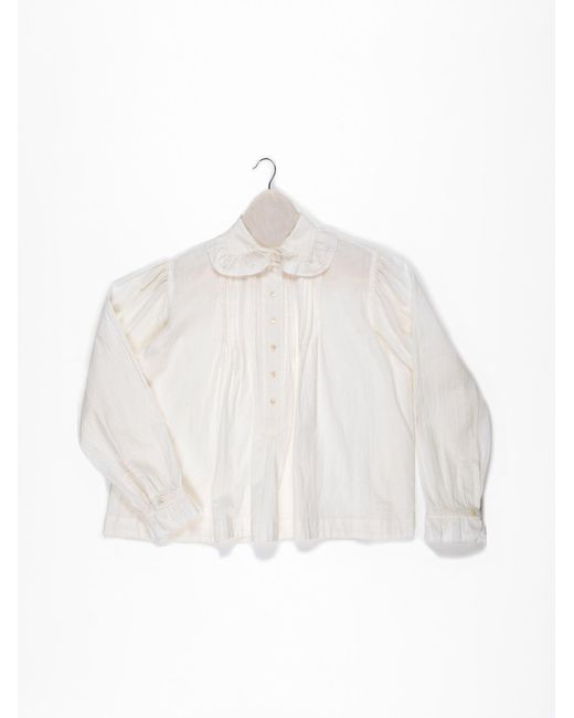 Women's White Gigi Traditional French Embriodered Blouse