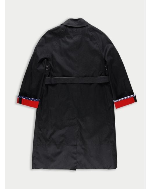 La Fetiche Red Ida Cotton Trench Coat