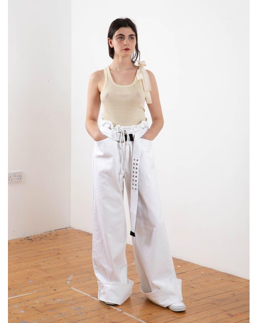 La Fetiche Natural Jean-Pierre Army Tank With Bow Detail