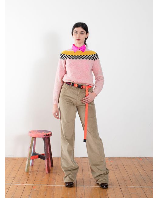 La Fetiche Pink Nova Fairisle Shetland Sweater