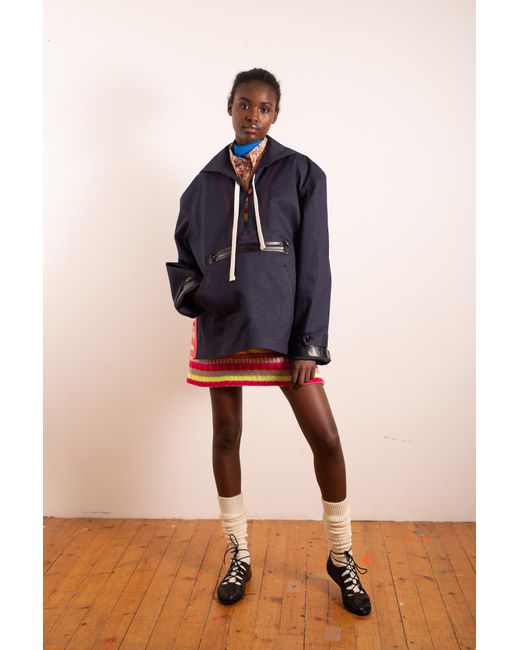 La Fetiche Blue Petra Reversible Sailor Style Cagoule