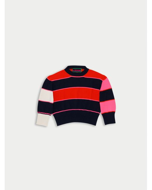 La Fetiche Red Luna Striped Sweater