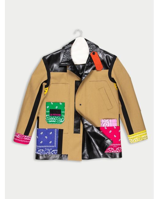 La Fetiche Black Poison Ivy Reversible Rubberised Donkey Jacket