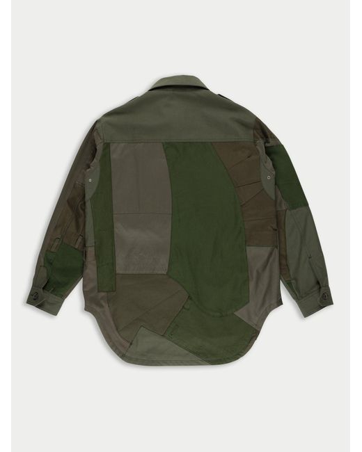 La Fetiche Green Claire Oversized Workwear Shirt Jacket