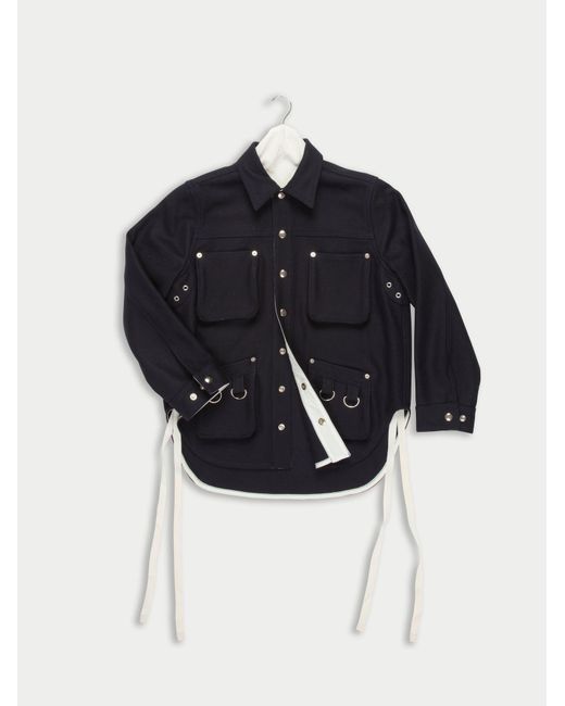 Women's Blue Elli Felted Workwear Jacket