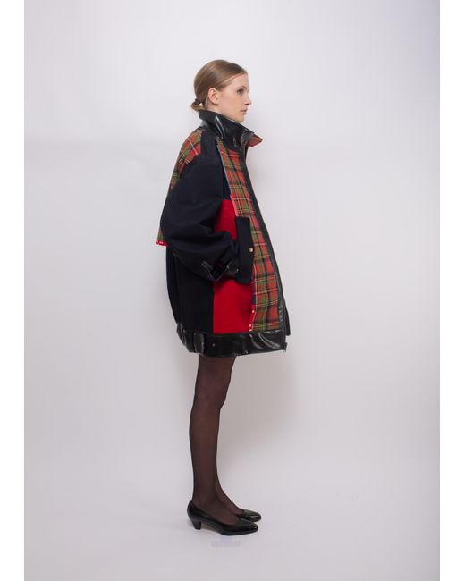 La Fetiche Red Jaime X Reversible Bomber Jacket