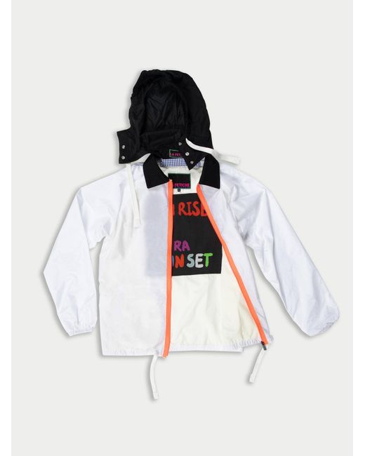 La Fetiche White Lil Nylon Parka