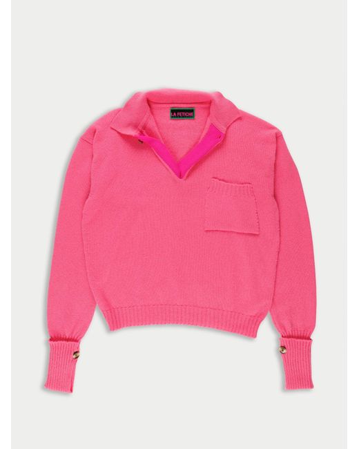 La Fetiche Pink Alain Rugby Sweater