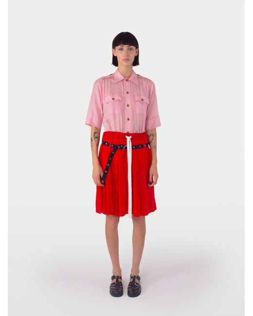 La Fetiche Red Bernat Shirt Dress