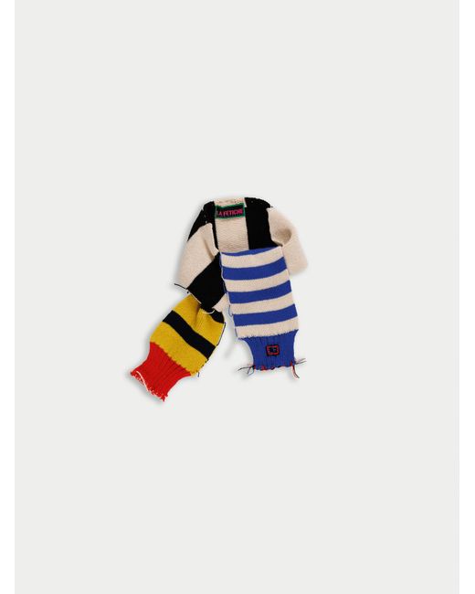 La Fetiche White Pasquier Striped Scarf