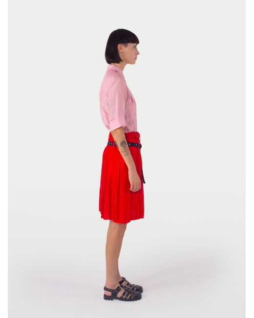 La Fetiche Red Bernat Shirt Dress