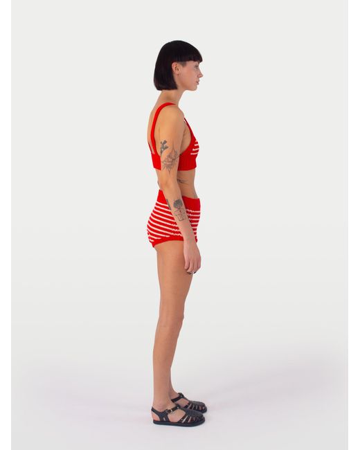 La Fetiche Red Lucia Hand Knit Bralette