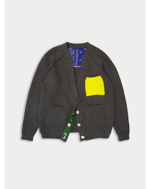La Fetiche Gray Valerie Heavy Weight Knitted Cardigan