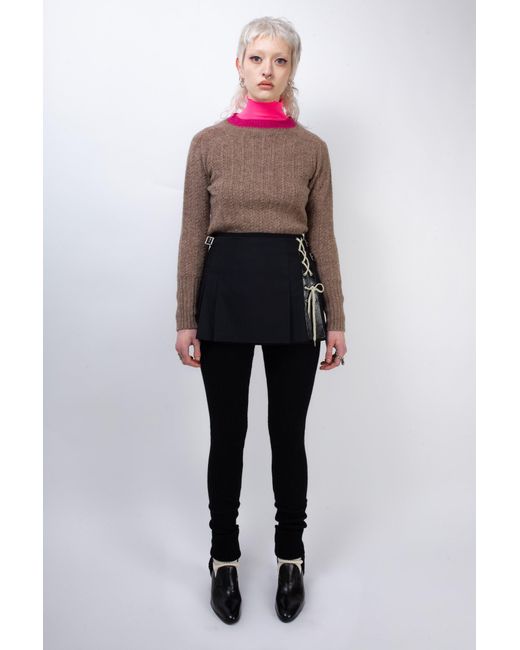 La Fetiche Pink Pierre Cable Knit Shetland Sweater