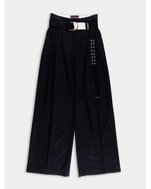 La Fetiche Blue Angie Pleated Pant