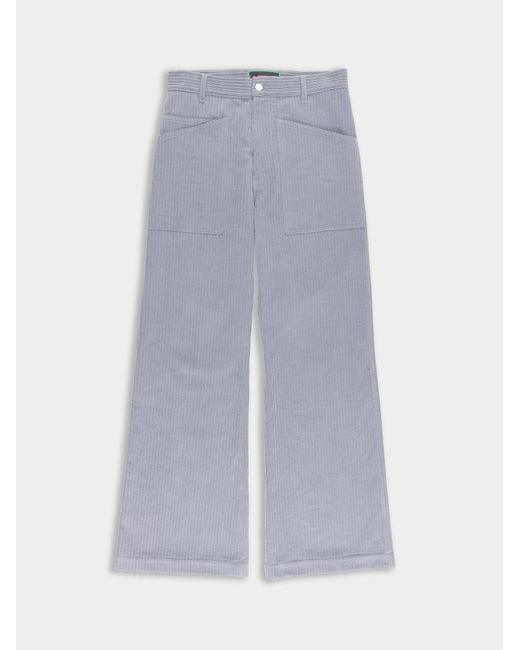 La Fetiche White Neil Highwaisted Corduroy Pant
