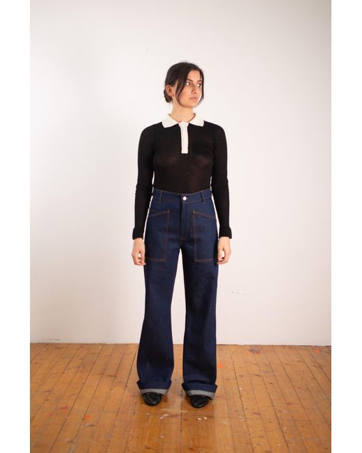 La Fetiche Black Mick Fine Weight Ribbed Top