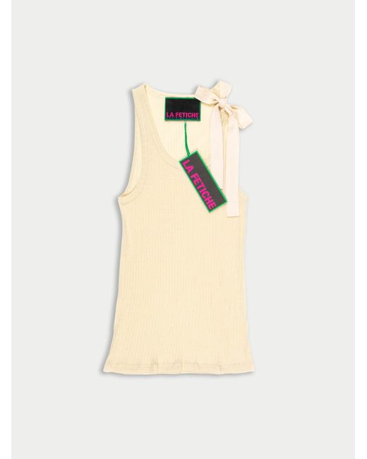 La Fetiche Natural Jean-Pierre Army Tank With Bow Detail