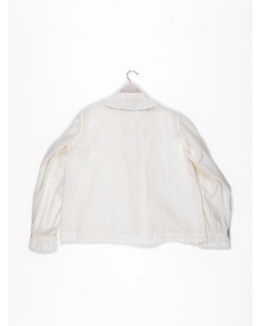 La Fetiche White Gigi Traditional French Embriodered Blouse