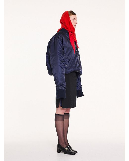 La Fetiche Blue Kim X Oversized Bomber Jacket