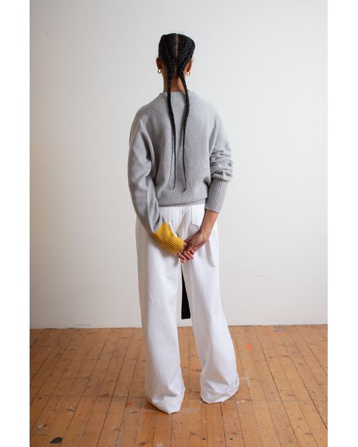 La Fetiche Gray Bryan Oversized Lambswool Sweater