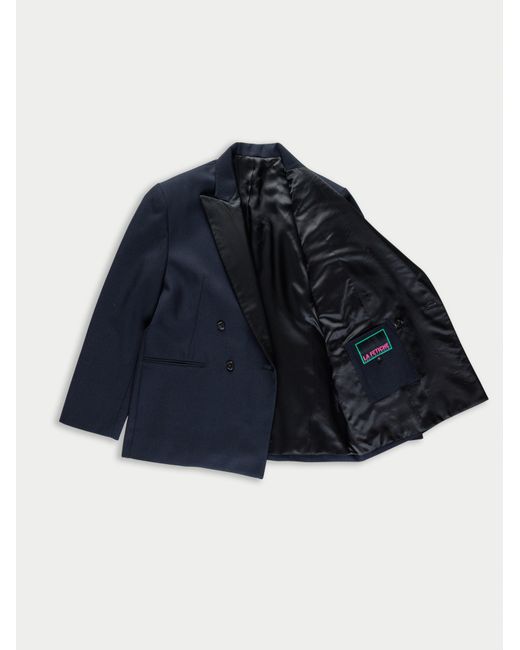 La Fetiche Blue Maxime Oversized Smoking Jacket