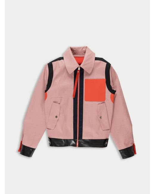La Fetiche Red Jaime Reversible Bomber Jacket