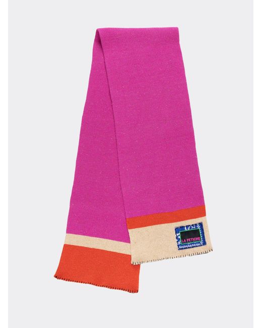 Women's Pink Mabel Colour Blocked Knit Scarf