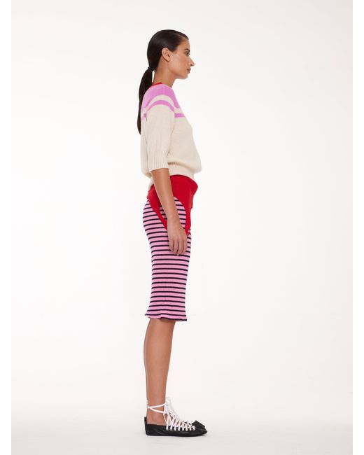 La Fetiche Pink Ady 3/4 Sleeve Sweater