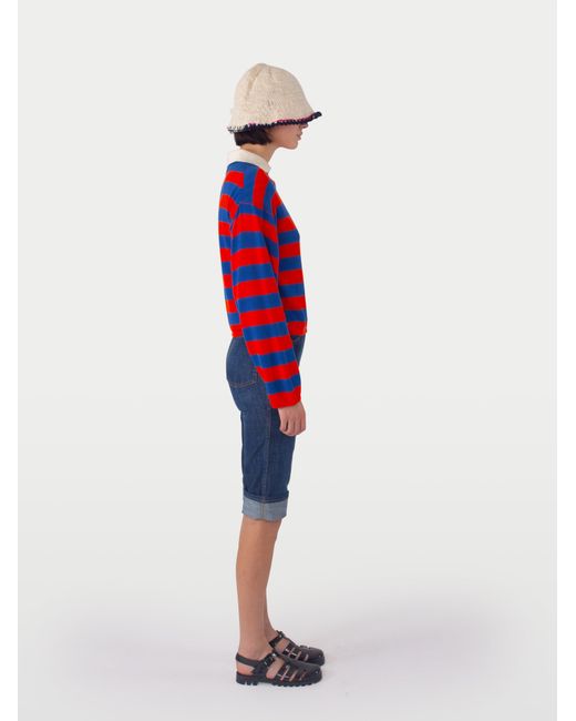 La Fetiche Red Laurent Striped Sweater