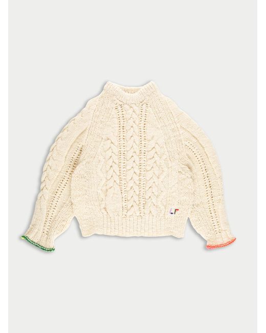 La Fetiche Natural Marianne Hand Knitted Cable Sweater