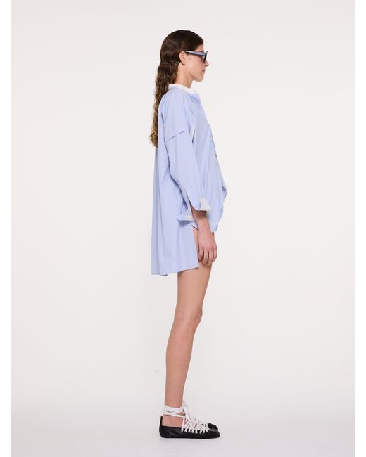 La Fetiche Blue Lou Traditional Striped Overshirt