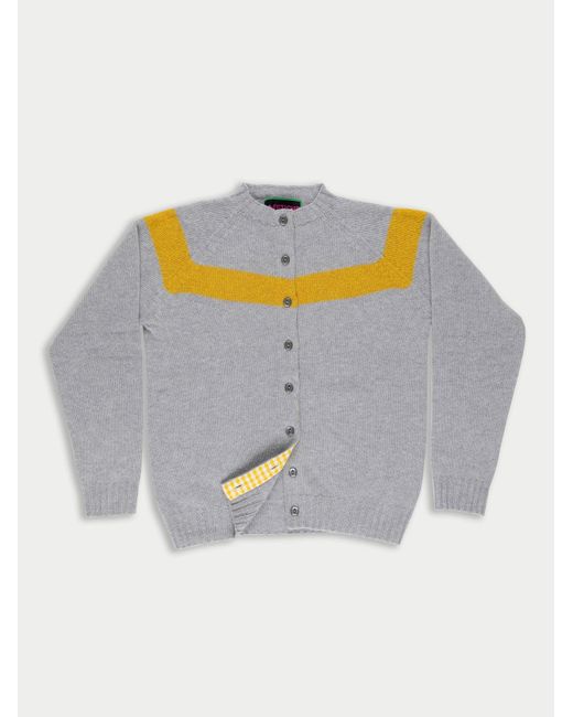 La Fetiche Gray Nancy Lambswool Cardigan