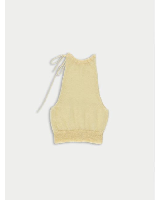 La Fetiche White Bet Halterneck Top