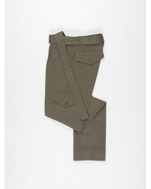 La Fetiche Green Emmanuelle Cotton Utility Trousers