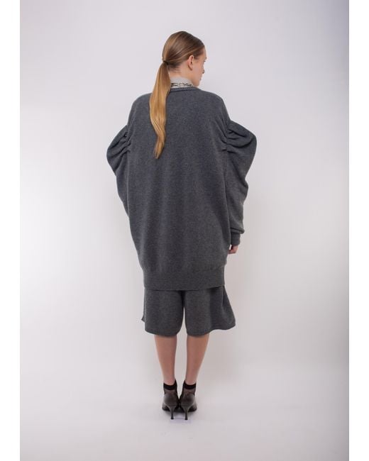 La Fetiche Gray Victor V-Neck Sweater