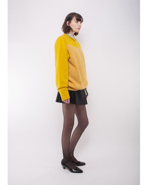 La Fetiche Yellow Eva Brushed Sweater