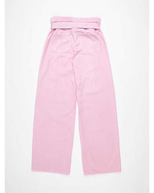 La Fetiche Pink Keith Overdyed Cotton Utility Trousers