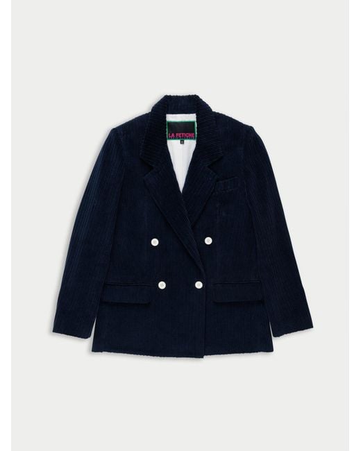 La Fetiche Blue Camille Corduroy Blazer