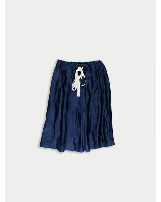 La Fetiche Blue Bernadette Pleated Skirt