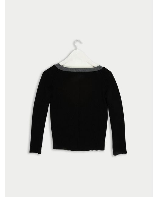 La Fetiche Black Nan Hand Intarsia Patchwork Style Sweater