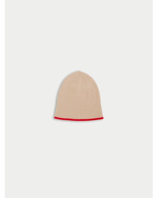 La Fetiche White Mikey Ribbed Beanie