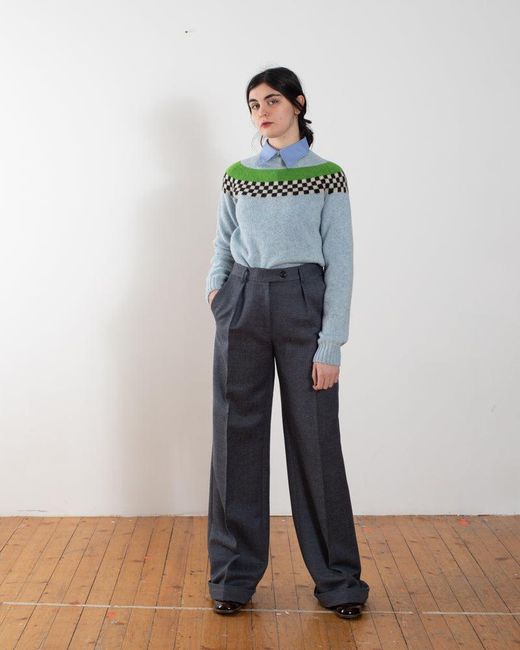 La Fetiche Green Nova Fairisle Shetland Sweater