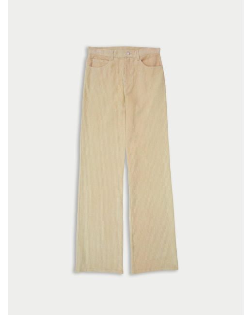La Fetiche White Pauline Jumbo Corduroy Jeans
